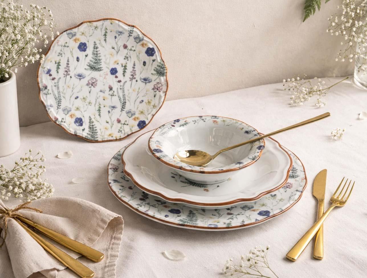 PORSER FLORİN FULYA YEMEK SETİ 24 PARÇA
