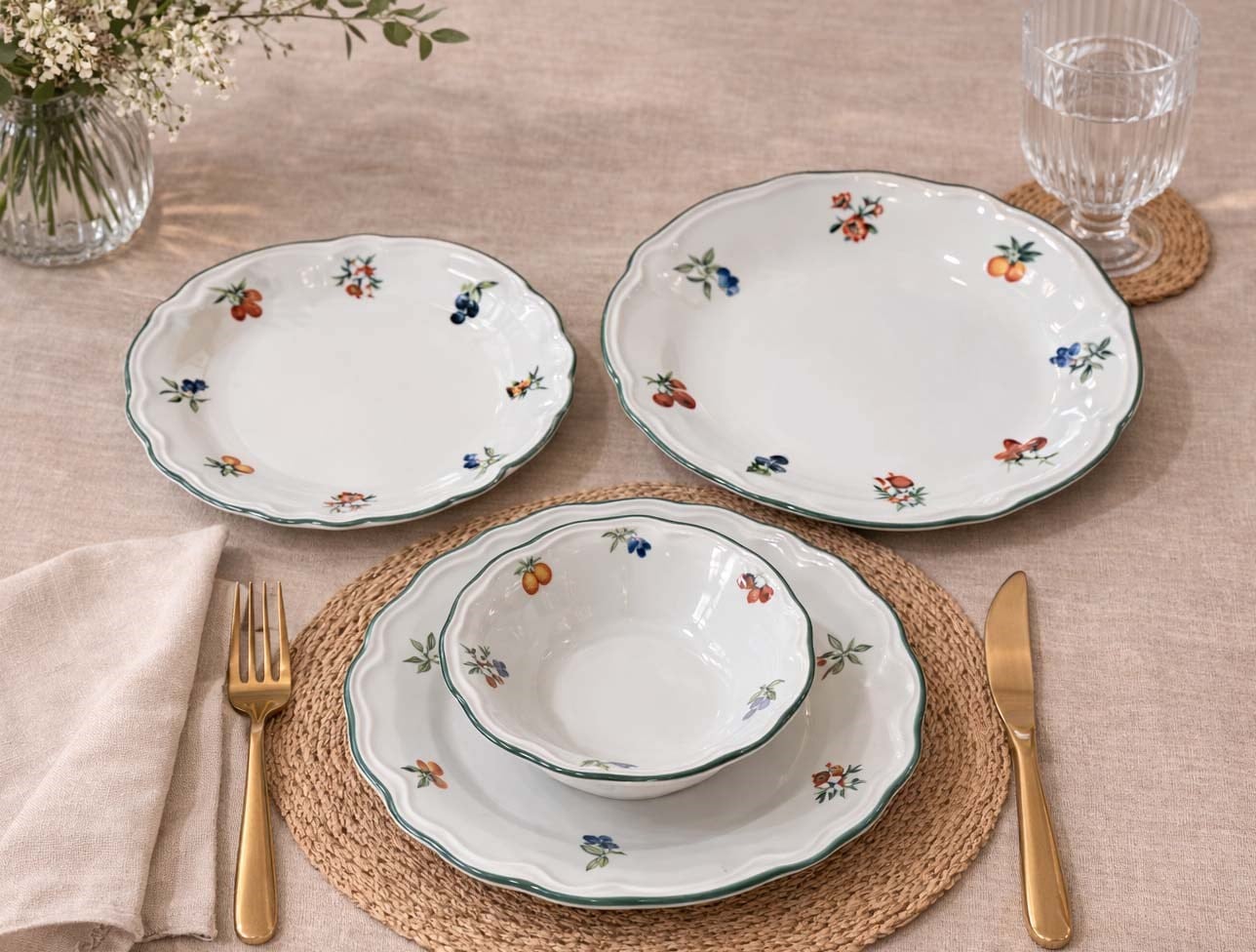 PORSER VİNTAGE ROSE FULYA YEMEK SETİ 24 PARÇA