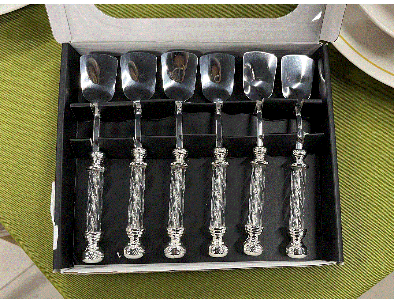 ROYKİNG DONDURMA KAŞIĞI GÜMÜŞ CAM 6 LI