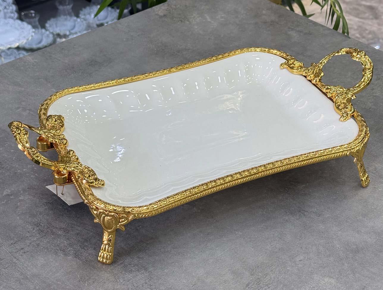 ROYKING ELEG. DİKD. SUNUM TABAK GOLD 43 CM PCL007