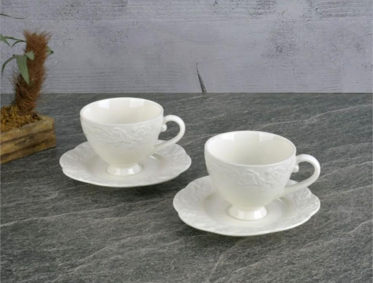 TOHANA -- ROSE PORSELEN IKILI ÇAY FİNCANI