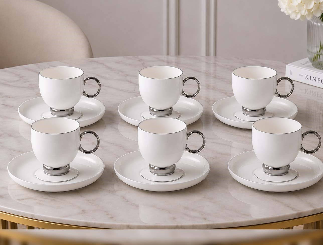 TWİNKLE LUXURY LİNE PLATİN KAHVE SET 1EV01202402