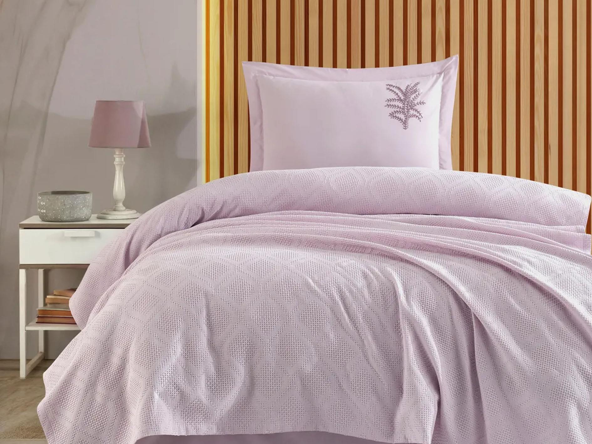 ZEBRA SANDAL TEK KİŞİLİK PİKE TAKIMI LİLA