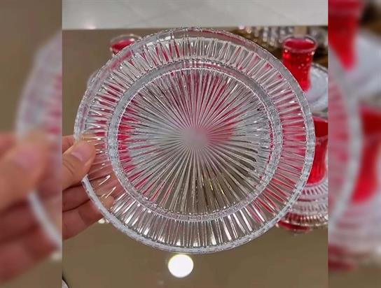 FAVORİM GLASSCOM RIVA 17 CM SUNUM TABAĞI ŞEFFAF