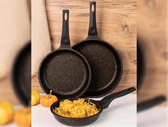 OMS 3 PCS DÖKÜM GRANİT  TAVA SET 3 LÜ