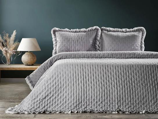 ZEBRA LIMA YATAK ÖRTÜSÜ GRİ ÇİFT KİŞİ