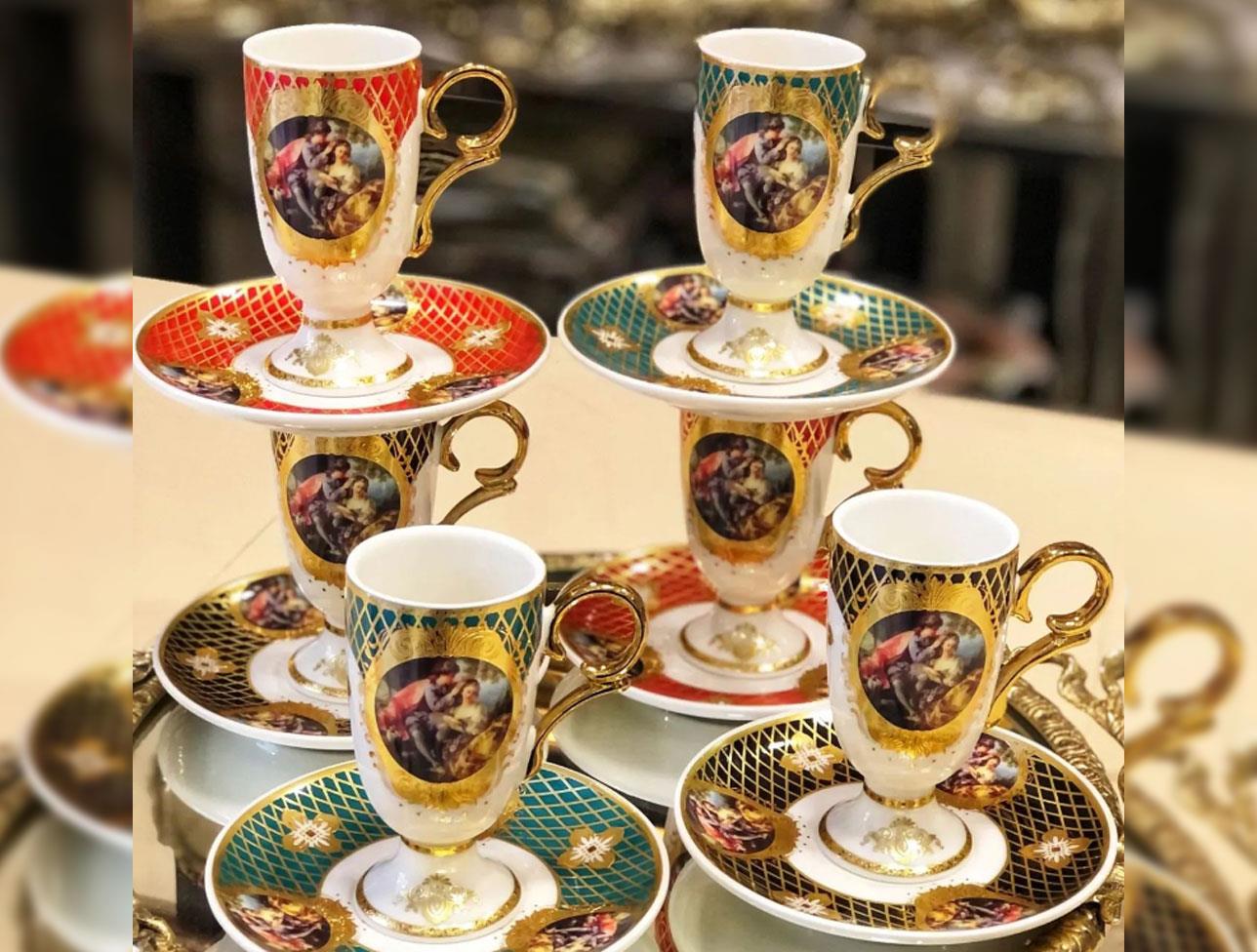 ACAR BAROCK 6 LI KAHVE FİNCAN TAKIMI
