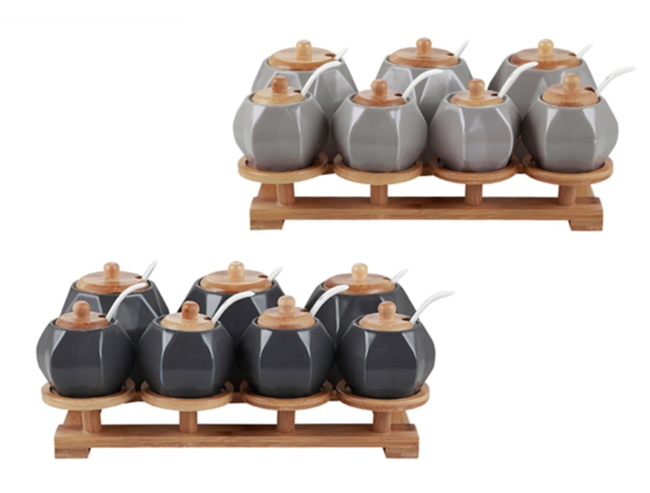 ACAR PORSELEN BAMBU STANDLI 7 Lİ BAHARAT SET 10888