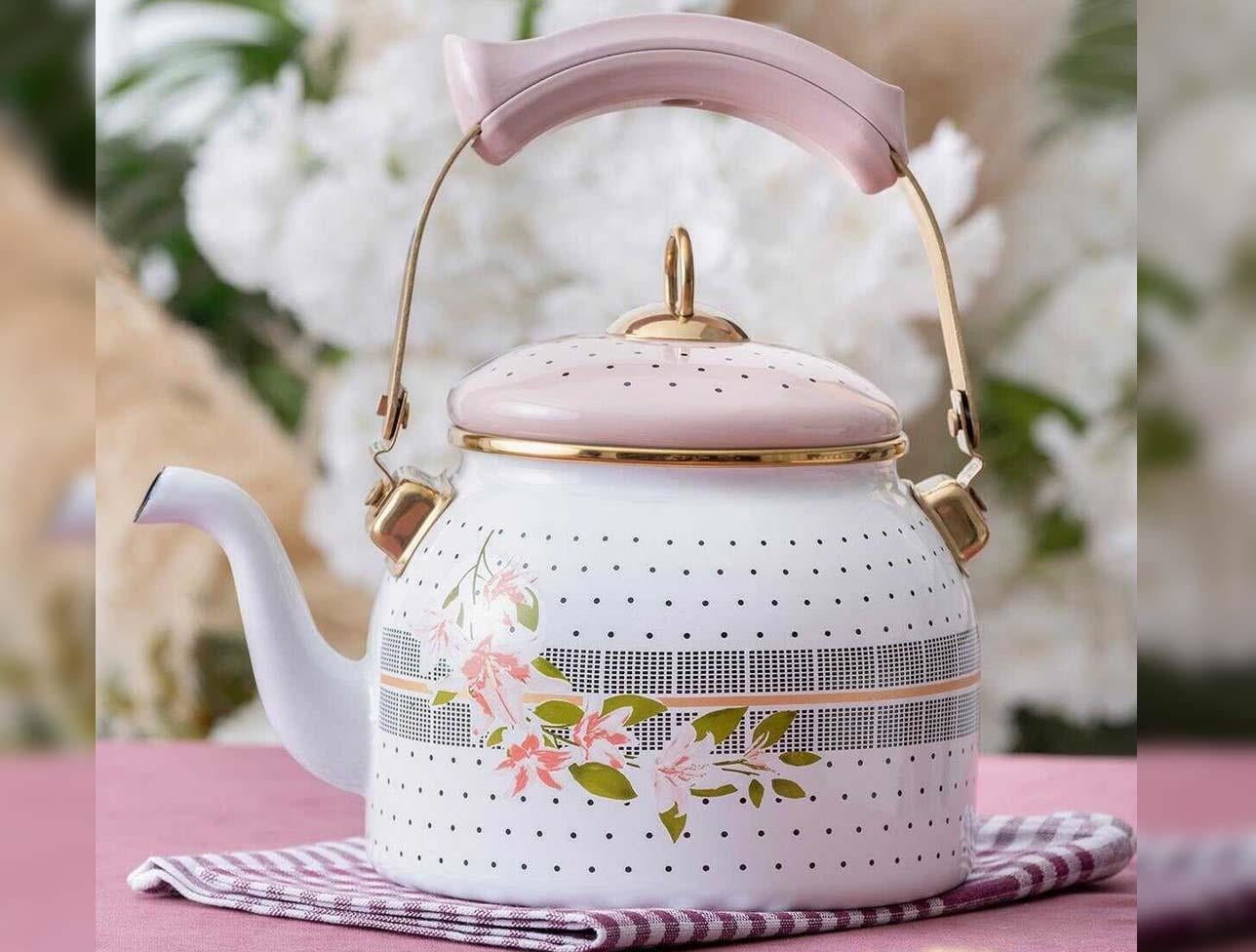 ACAR QUALITA-FLOWER EMAYE BİTKİ ÇAYI DEMLİĞİ