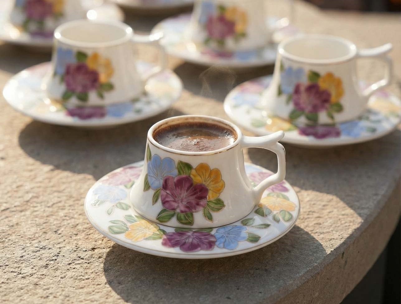 ACAR ROSE JANSON 6 LI KAHVE FİNCAN TAKIMI