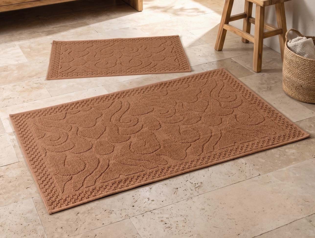 CB AURA 2Lİ PAMUKLU PASPAS SETİ VİNE CORAL 60X90