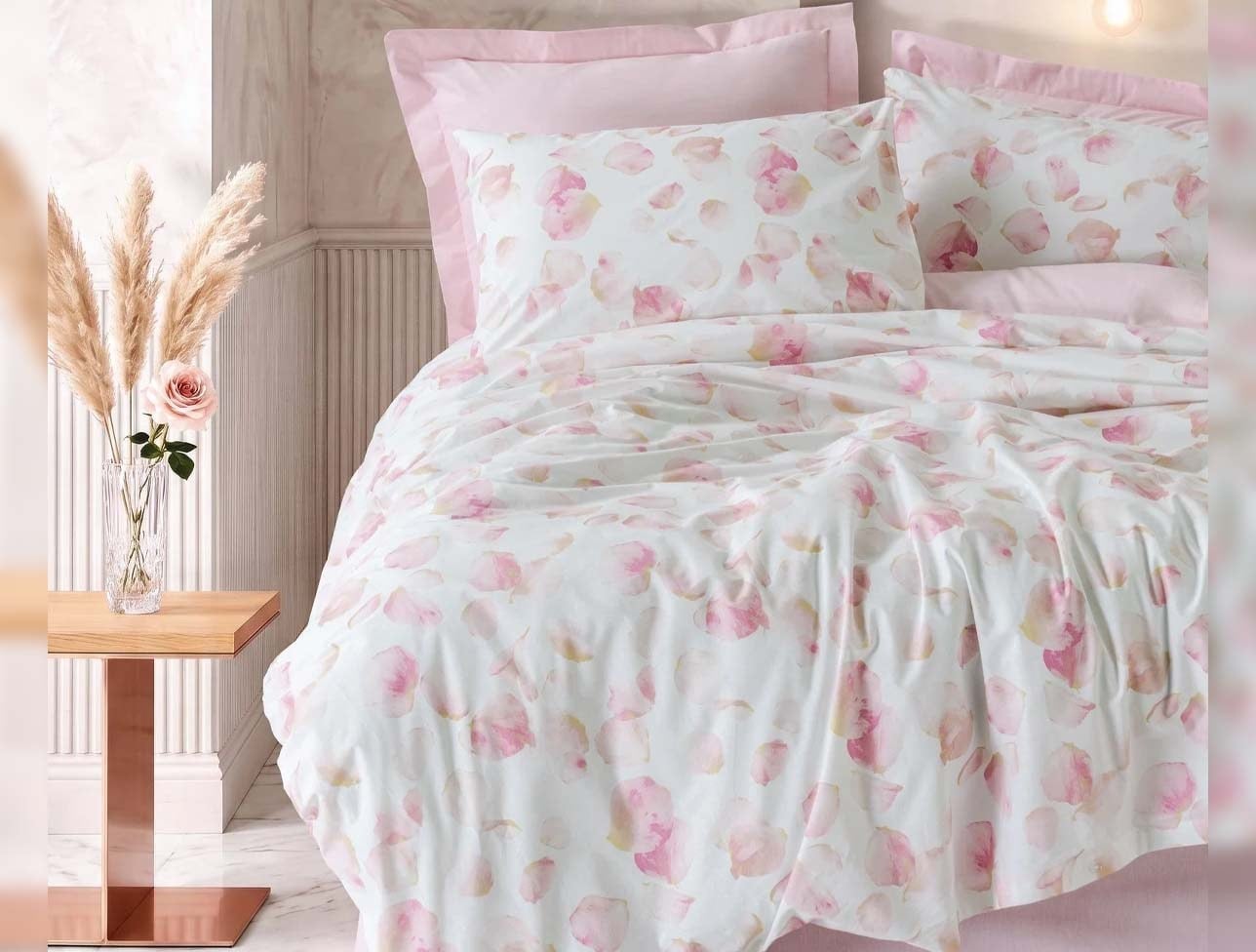CB ÇİFT KİŞİLİK RANFORCE NEVRESİM ROSALİE PEMBE