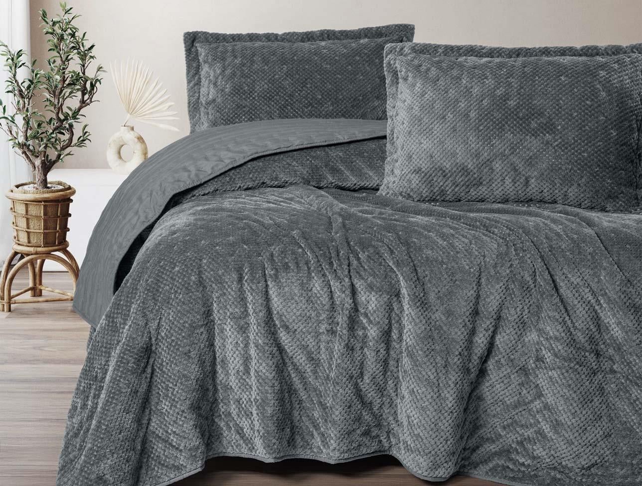 CB YATAK ÖRTÜSÜ SOFTNEST BOLETA K.GRİ T.K.