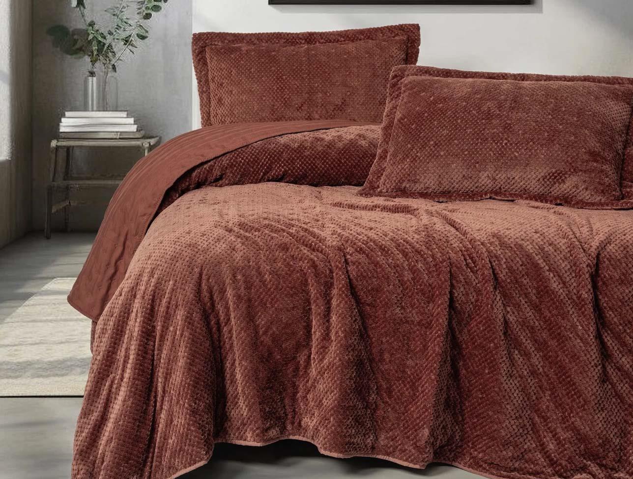 CB YATAK ÖRTÜSÜ SOFTNEST BOLETA KİREMİT Ç.K.