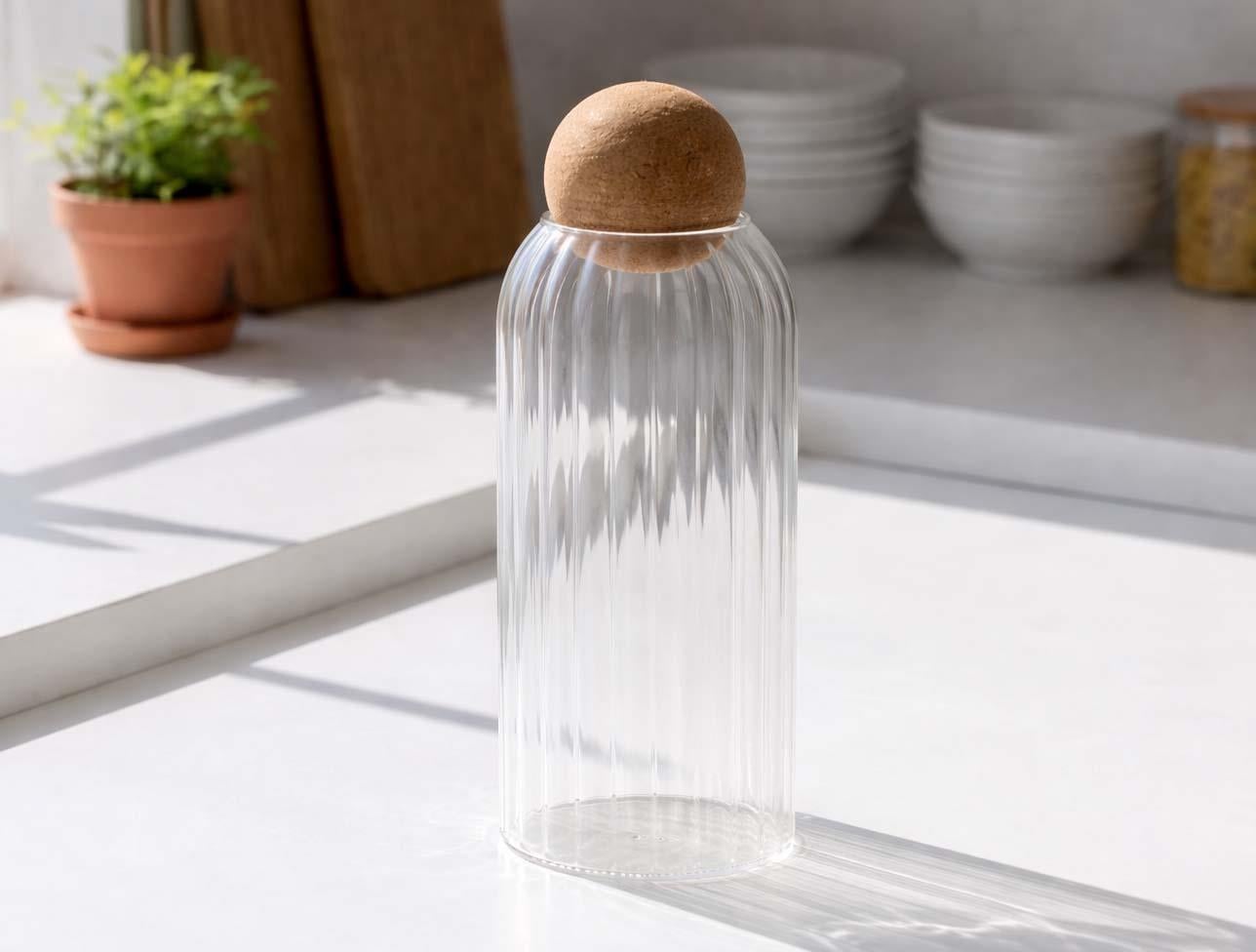 COŞ TOP KAPAKLI ÇİZGİLİ KAVANOZ 1000ML COS-1084