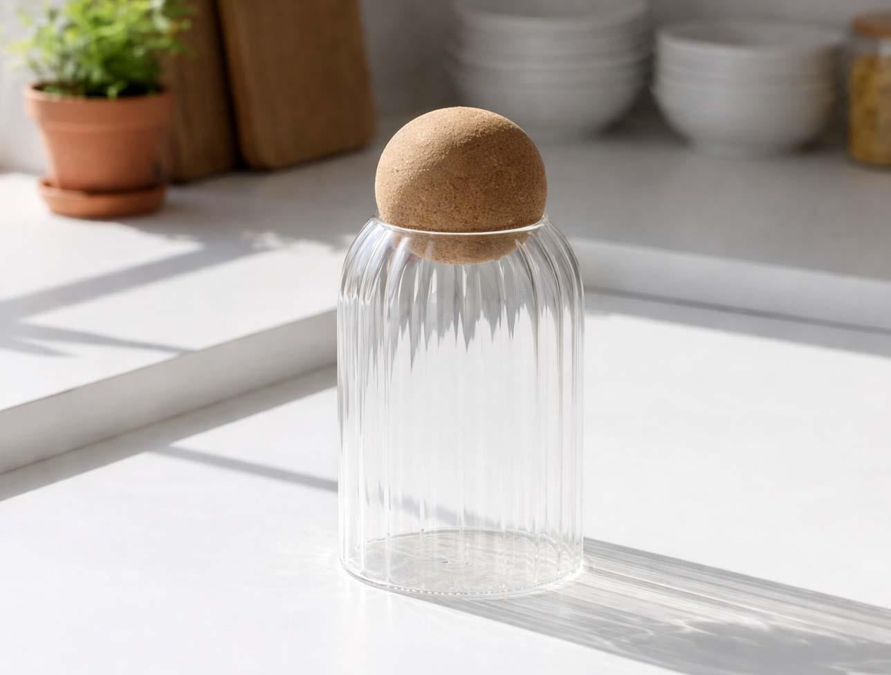 COŞ TOP KAPAKLI ÇİZGİLİ KAVANOZ 650ML COS-1083