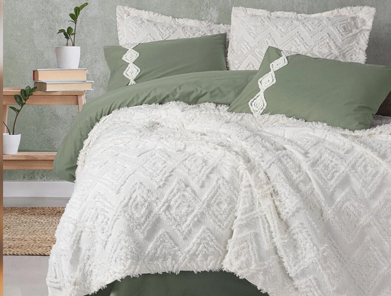 COTTON CB LIMI  KREM YATAK ÖRTÜSÜ TAKIMI Ç.K.