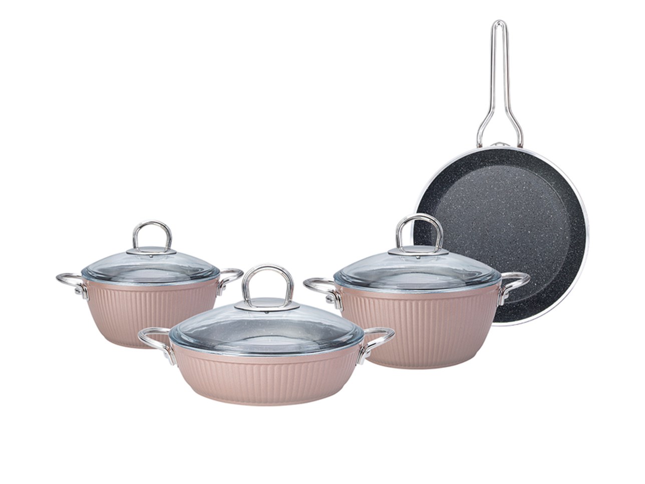 EMSAN 7 PARÇA TENC SET GRANİT LİNE ROSE GOLD