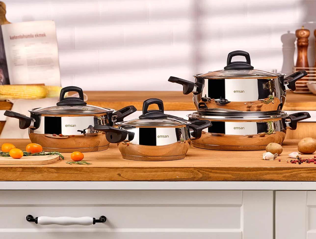 EMSAN AREN  8 PARÇA TENC SETİ ÇEL. ÇELİK