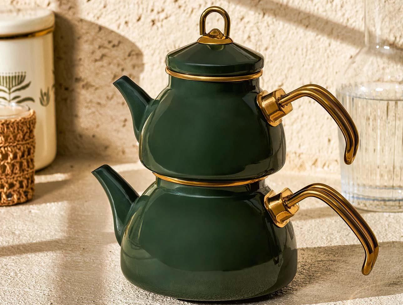 EMSAN ARTISAN EMAYE ÇAYDANLIK TAKIMI