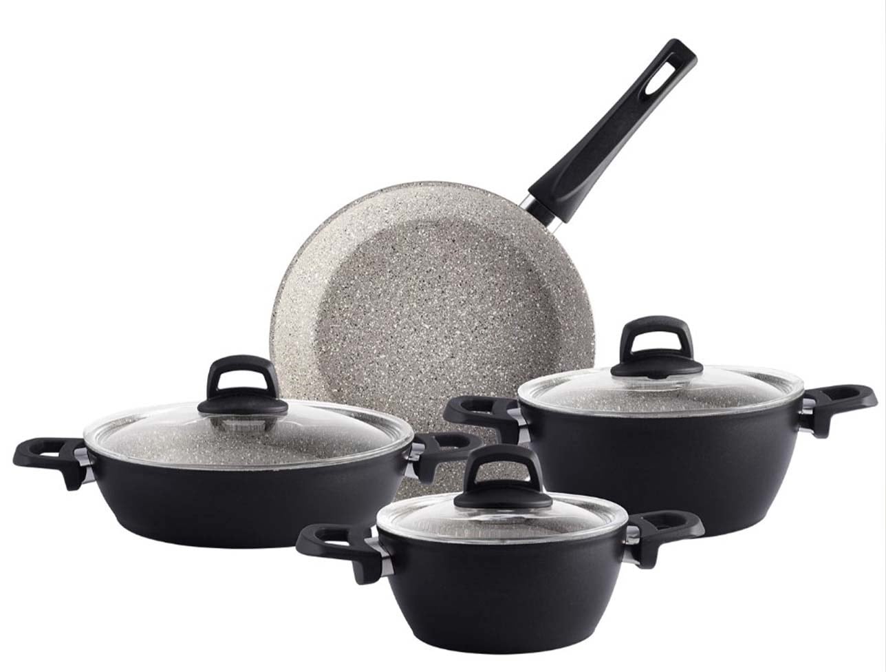 EMSAN BANNEY GRANİT 7 PARÇA TENCERE SET