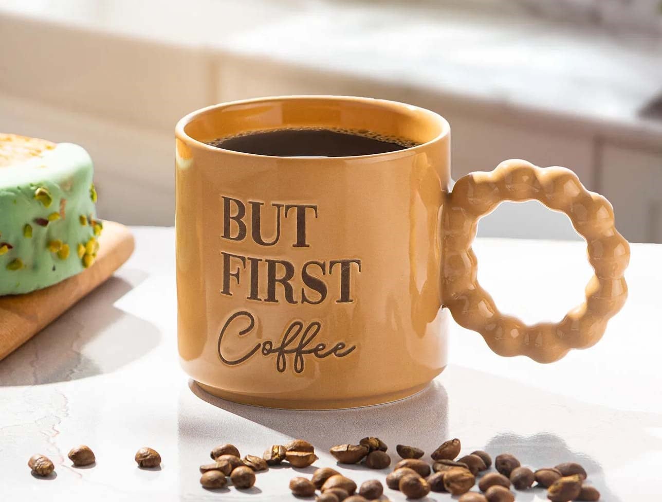 EMSAN BUT FIRST COFFEE KREM RENGİ KREM KUPA