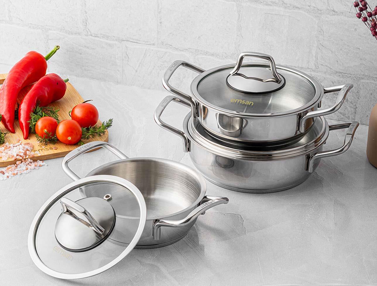 EMSAN DEMRE 6 PARÇA ÇELİK SAHAN SET