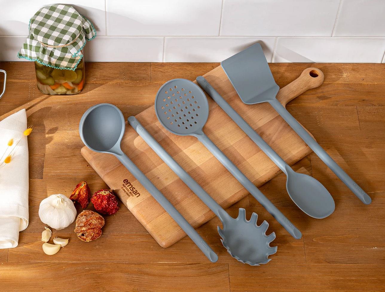 EMSAN FIESTA 5 PARÇA SERVİS SETİ GRİ