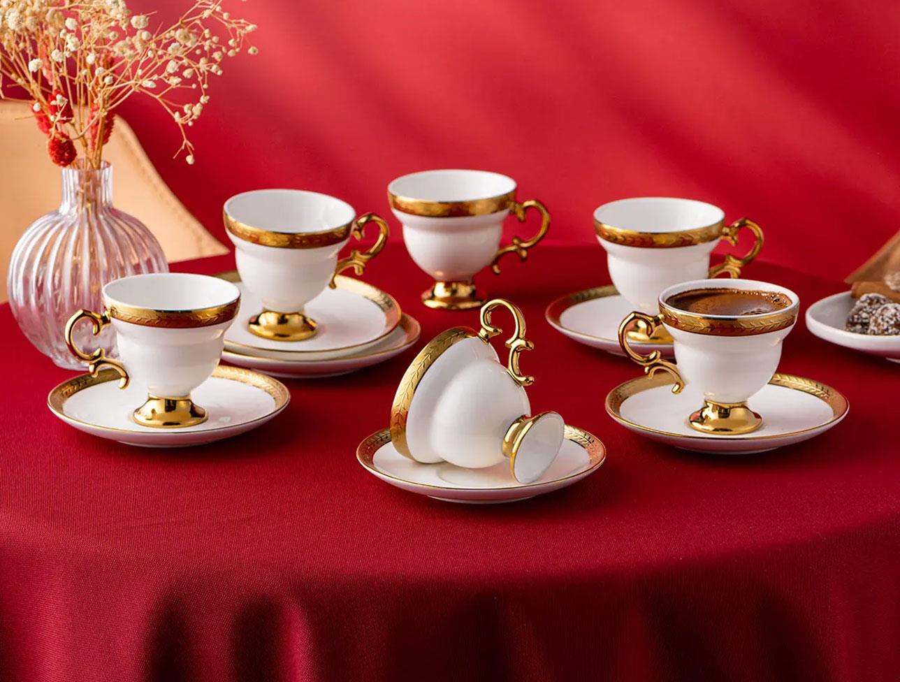 EMSAN İSTANBUL PORSELEN ÇIR 90 ML BEYAZ GOLD