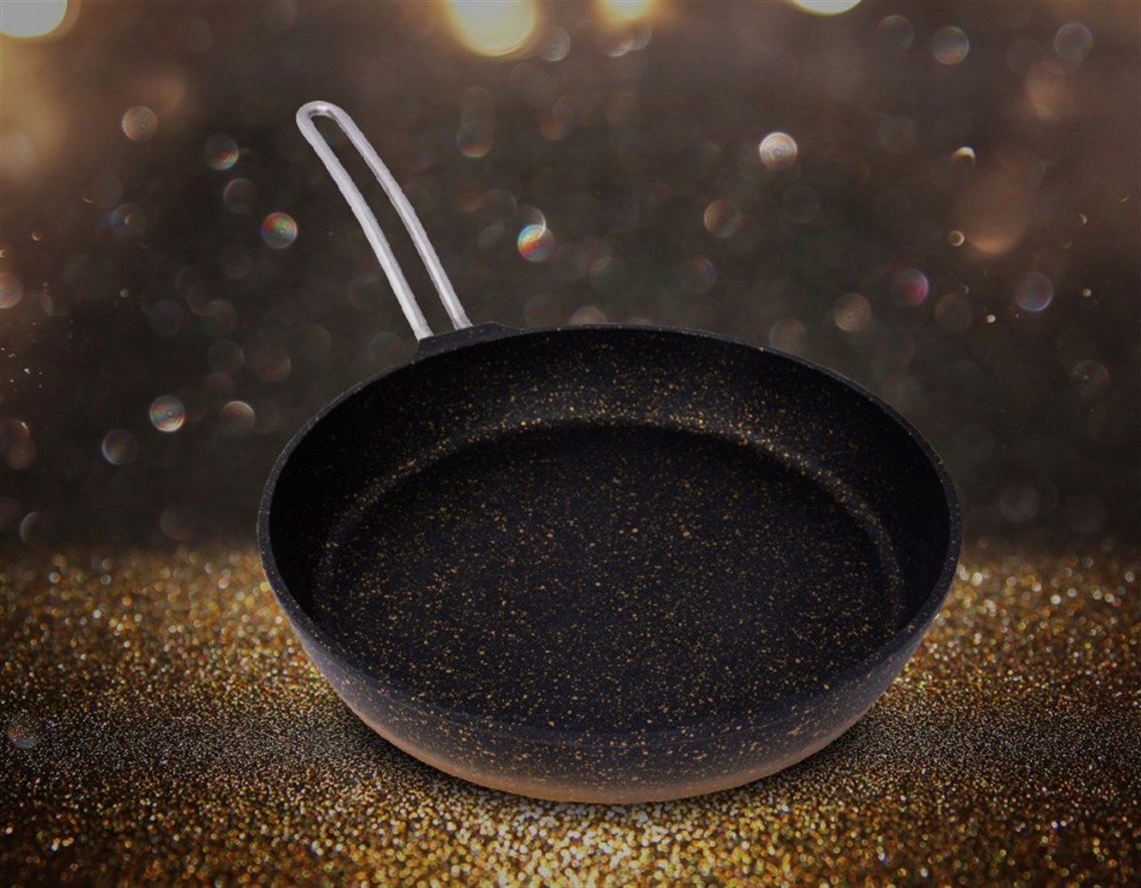 EMSAN KUVARS 26 CM TAVA SİYAH-GOLD