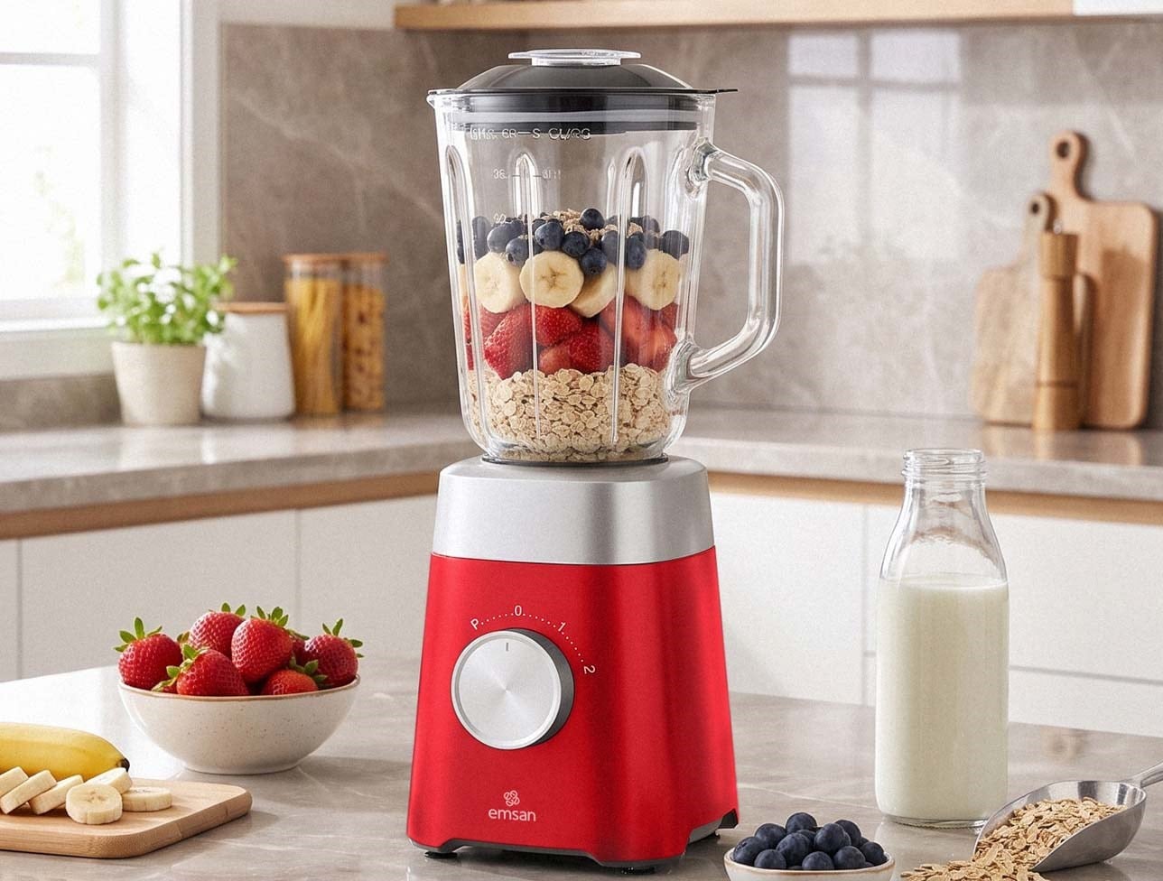 EMSAN MULTİBLEND SMOOTHİE BLENDER RED 1000W