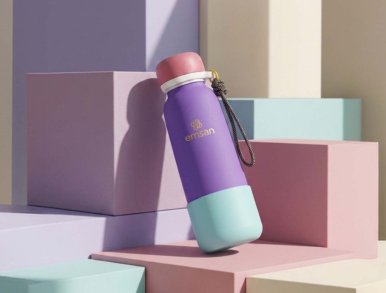 EMSAN THERMOSBOTTLE ÇELİK TERMOS PURPLE 3001