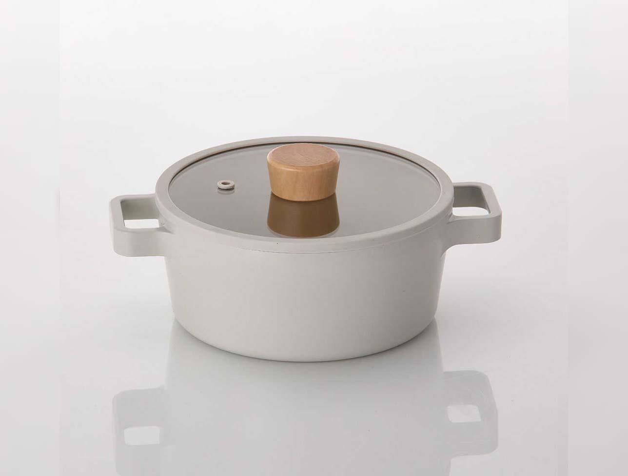 FİKA CAM KAPAKLI ALMNY DÖKÜM SOS TEN. 18CM BEJ