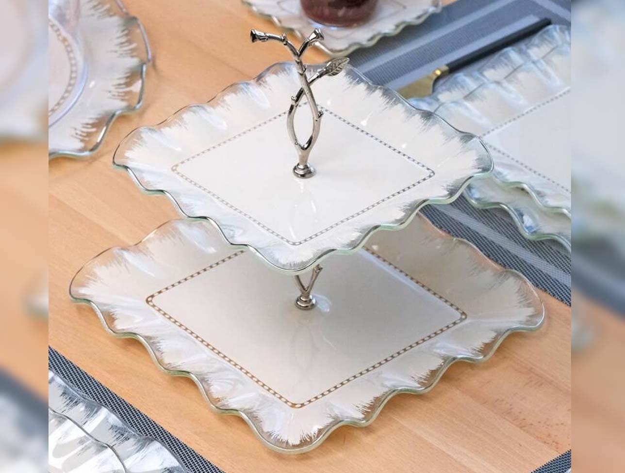 GLORE KARE LATTE ŞEFFAF PLATİN KATLI KURABİYELİK