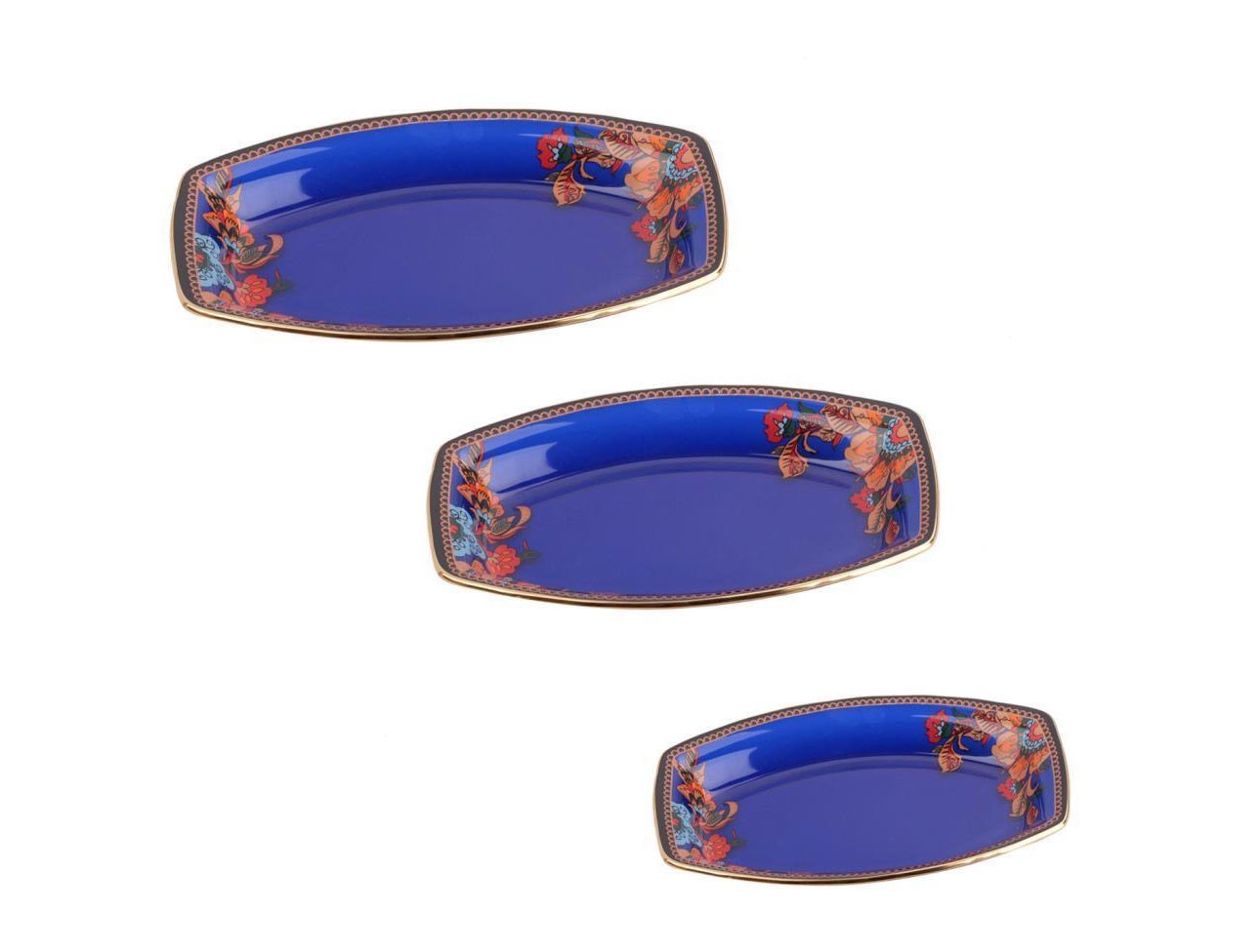 GLORE LORENA ASORTİ OVAL 3 LÜ KAYIK 18-23-28 CM