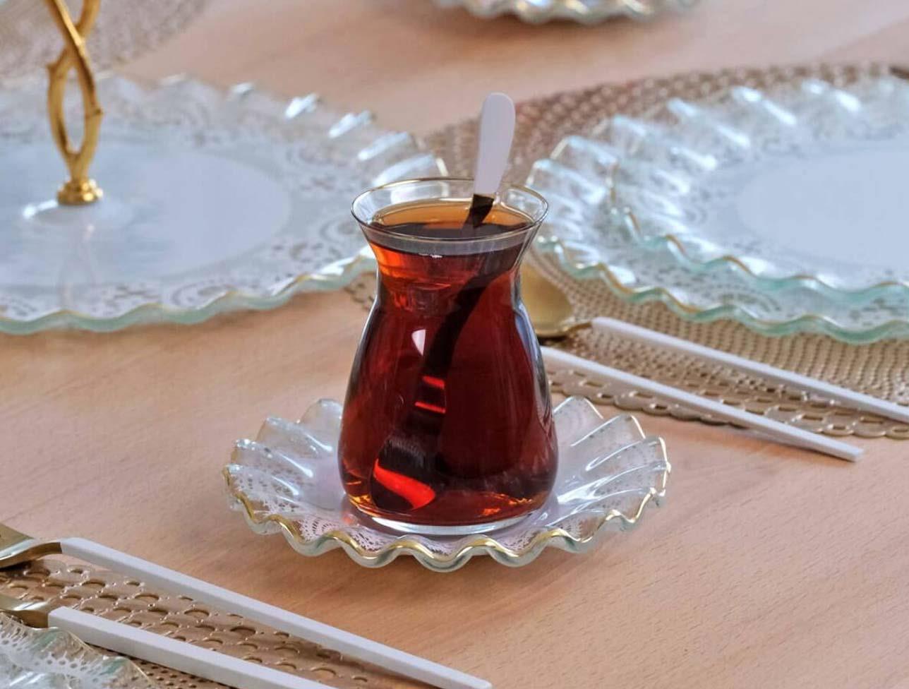 GLORE Marche Altın Çay Seti 6 Lı