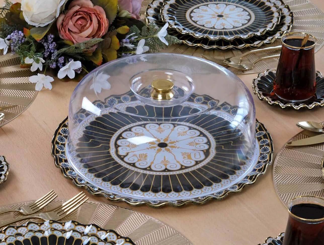 GLORE Renoir Yuvarlak Kek Fanusu 31 Cm