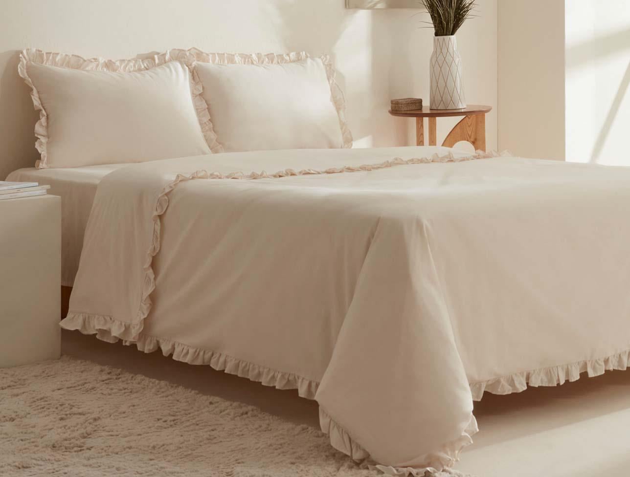 KH PURE RUFFLE  CIFT KISILIK N, AÇIK BEJ