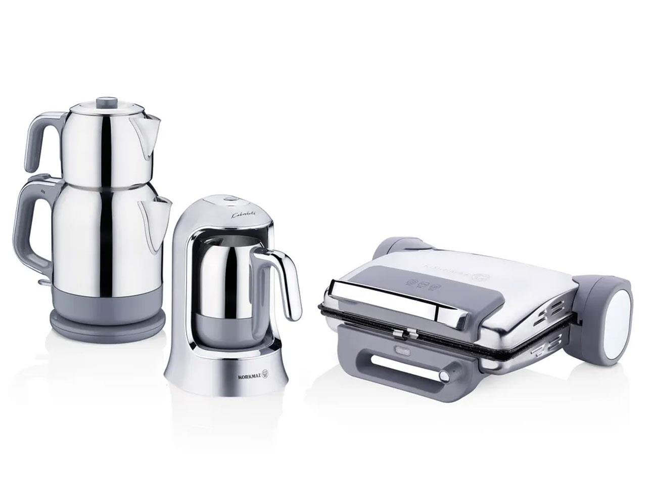 KORKMAZ A1858 INOX 7 PARÇA ELEKTRO SET