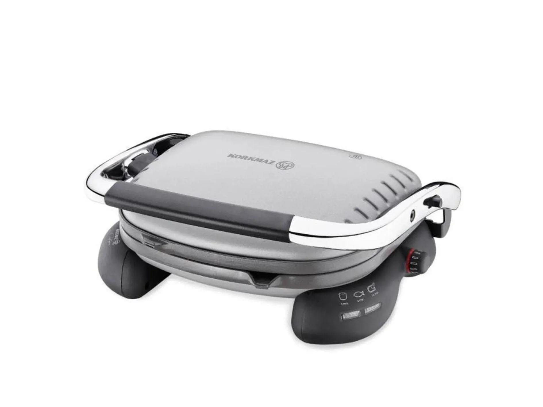 KORKMAZ A324-08 CASTRON TOST MAKİNESİ M.GRİ/KROM