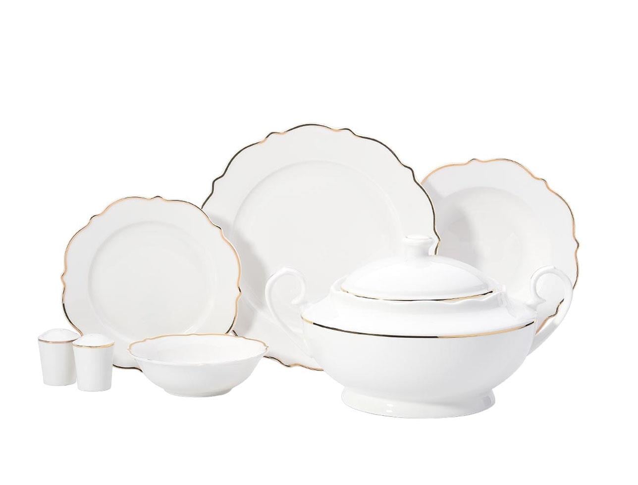 KORKMAZ A8249 ELİZA COLL.60 P YEMEK TAKIMI GOLD