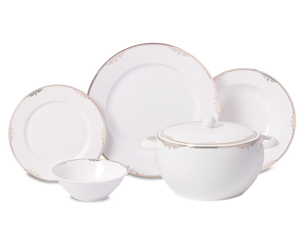 KORKMAZ A8372 PERLA COLL.60P YEMK TAKM (YUVARLAK)