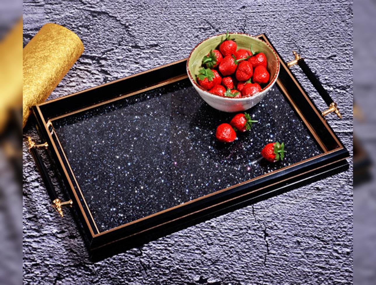 KOSOVA KULP.TAŞ.DİKD. TEPSİ (50*31)(SİYAH- SİYAH)