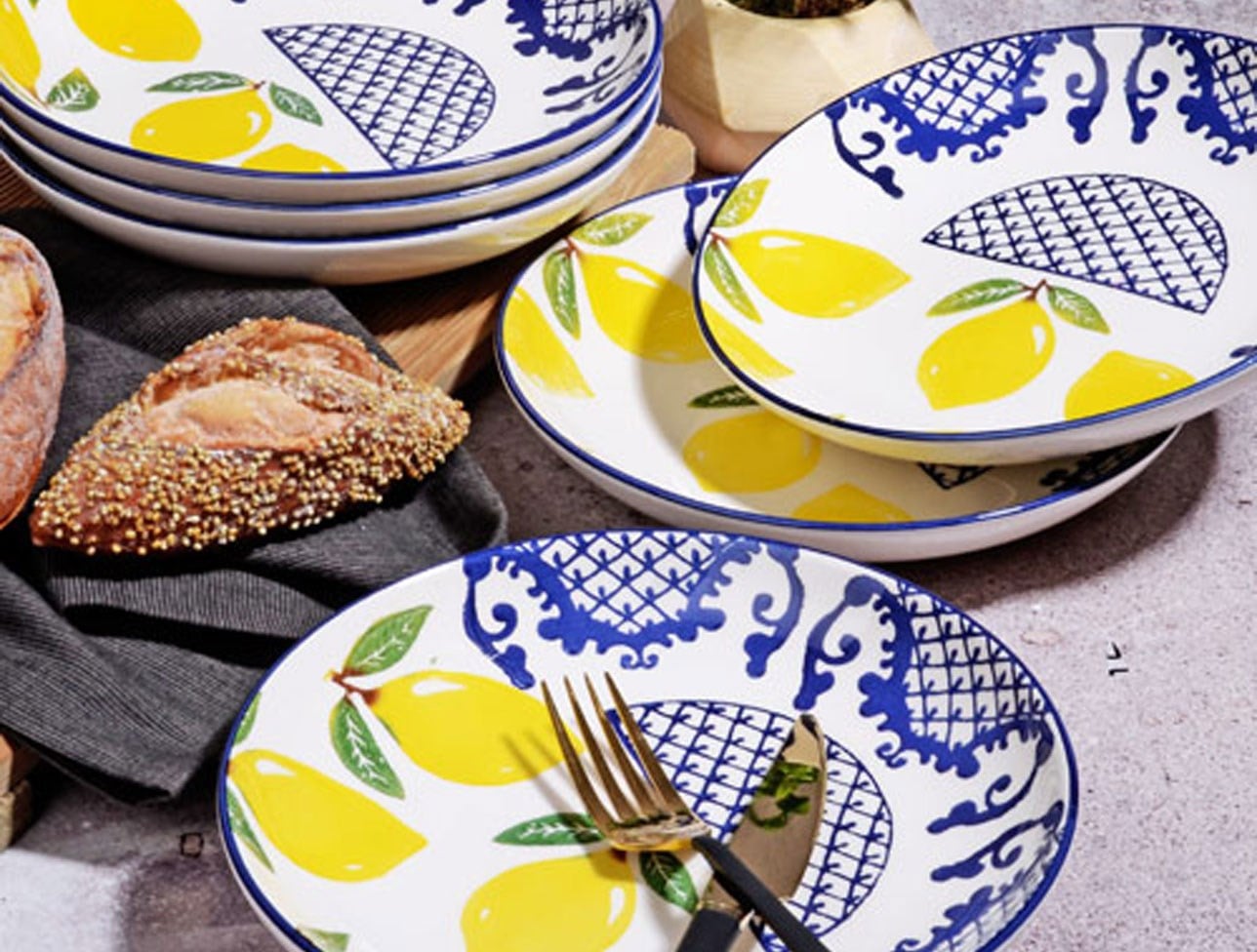 KOSOVA LACE LEMON-07 YEMEK TABAĞI 22 CM