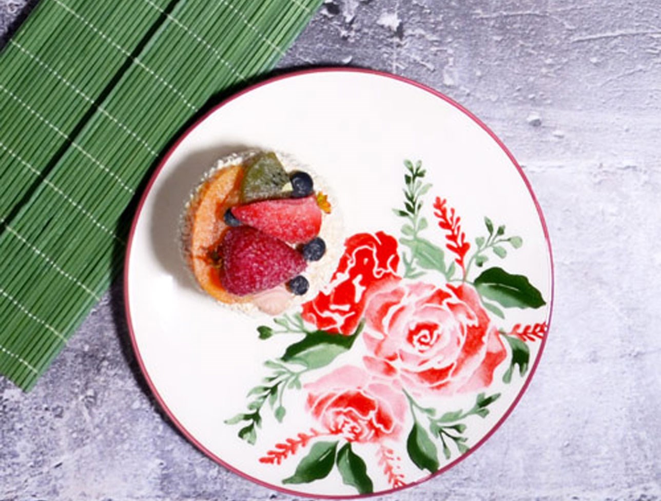 KOSOVA ROSE-06 PASTA TABAĞI 21 CM