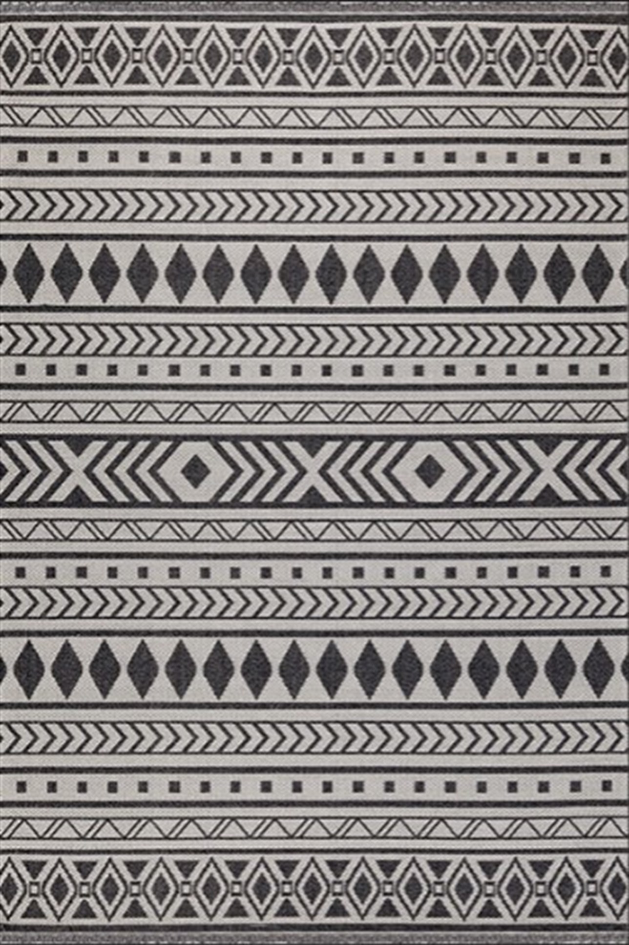 KOZA HALI 75*150 CASA COTTON 21648 GRİ SİYAH