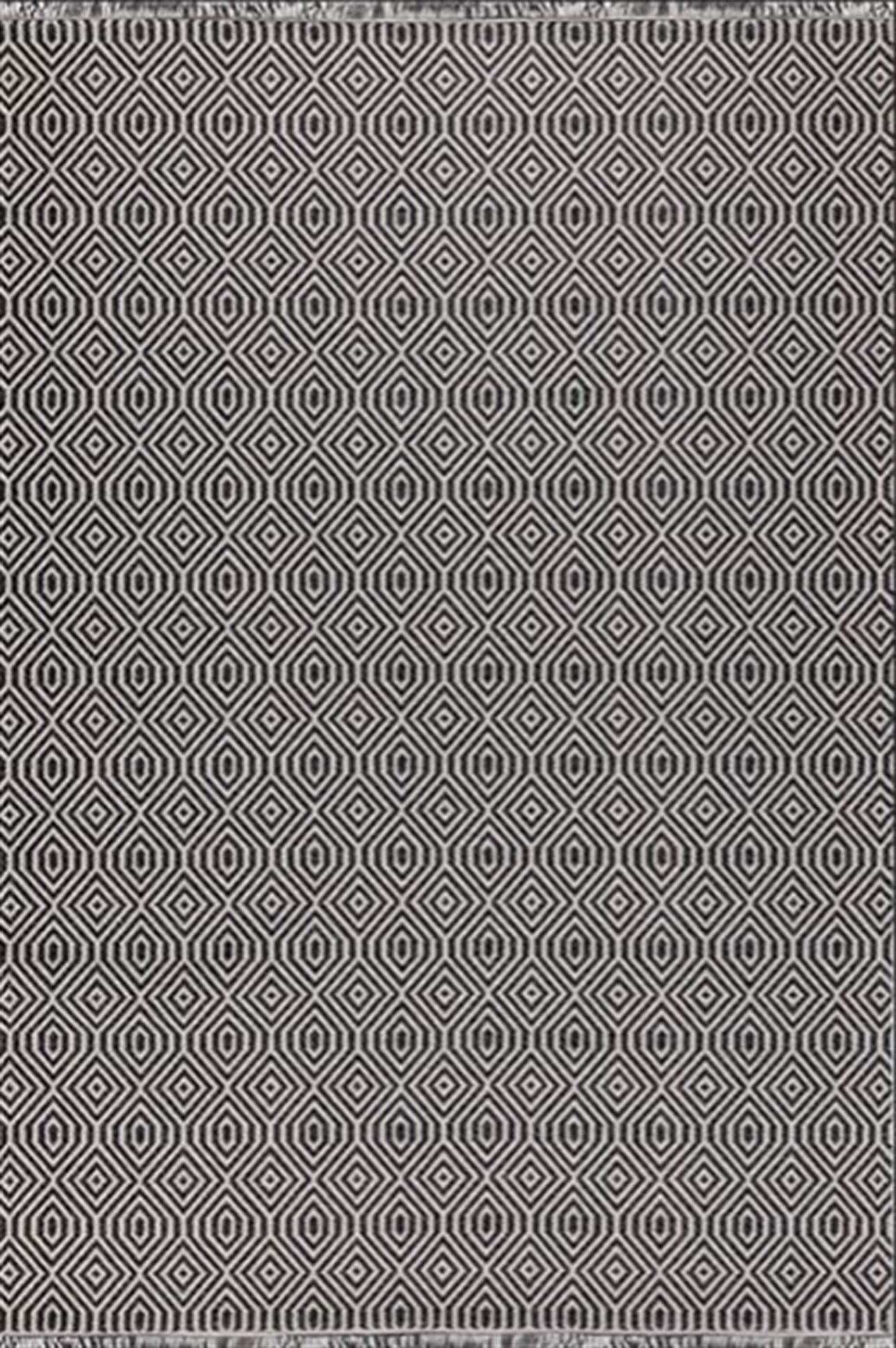 KOZA HALI 75*200 CASA COTTON 21401A SİYAH GRİ
