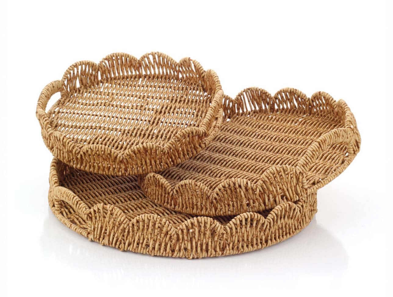 MİEN 3LÜ RATTAN TEPSİ 25-30-35 CM 1635