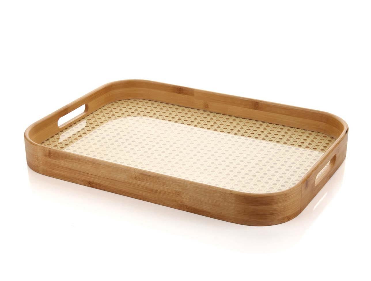 MİEN 46*33 DİKDÖRTGEN BAMBU RATTAN TEPSİ 747