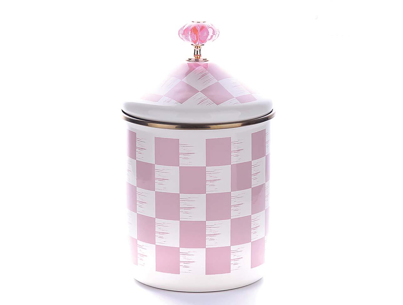 MİEN C/12 EMAYE 12CM BAHARATLIK PEMBE DAMA DEKOR